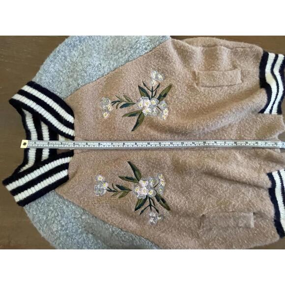 Maeve Cozy Embroidered Bomber Jacket - Small - Picture 5 of 9